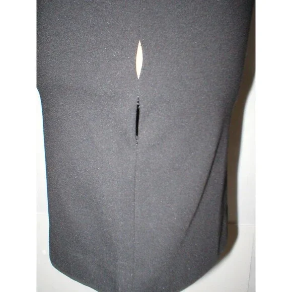 New Womens NWT $1200 Designer Emporio Armani Dress Black IT 40 4 Piping Sheath